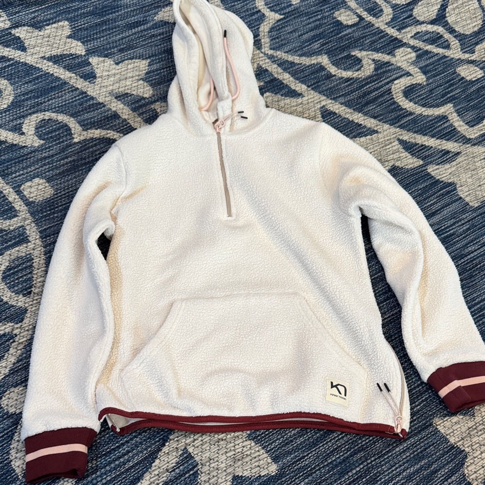Kari Traa Cream Zip-Up Sweater